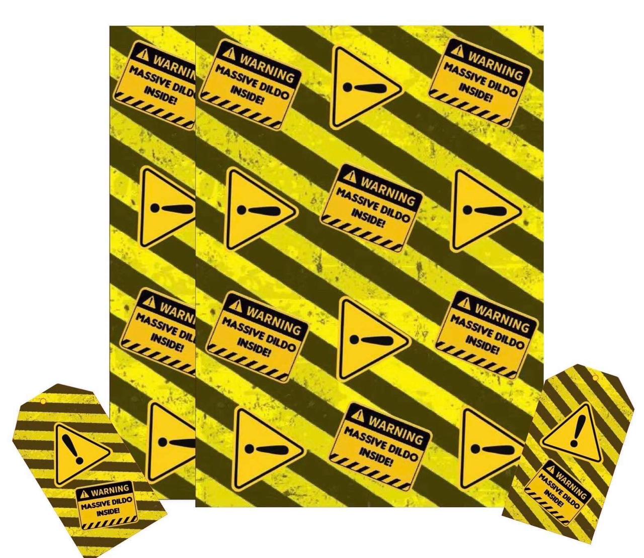 Warning Package Wrapping Paper