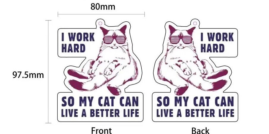 Cat with Glasses Air Freshener