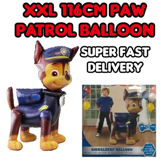 Paw Patrol Chase Giant Balloons | 4ft Tall | Airwalker Balloon | Party