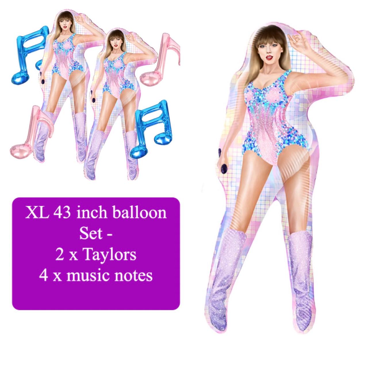 6pc Taylor Swift Balloon Set | 2 X 110cm Taylor’s & 4 X Music Notes | UK Seller