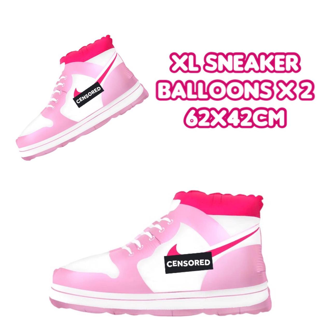 XL Hypebeast Sneaker Balloon X2 Set | PINK | Party | Birthday | Foil Balloon |