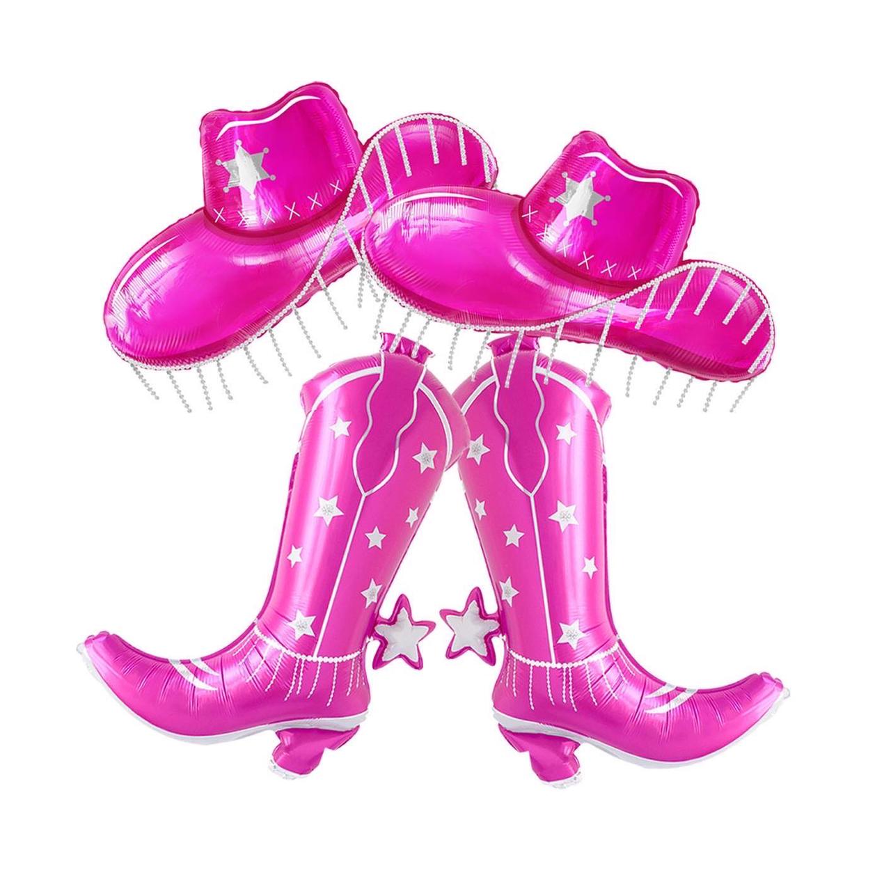 4PC Large Cow Girl Balloon Set