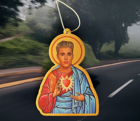 Saint Justin Bieber scented car air freshener